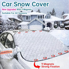 Car Snow Cover Sunshade Thickened 9 Magnets Strongly Fixed Protect Windshield