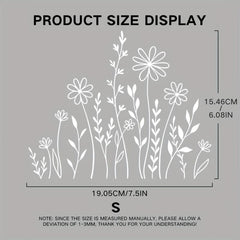 Wildflowers Boho Fun Reflective Car Sticker Plant Lover Gift Idea Bumper Sticker