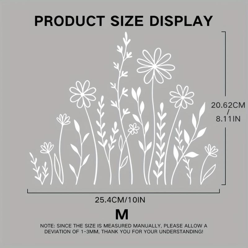 Wildflowers Boho Fun Reflective Car Sticker Plant Lover Gift Idea Bumper Sticker