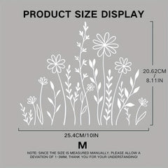 Wildflowers Boho Fun Reflective Car Sticker Plant Lover Gift Idea Bumper Sticker