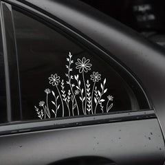 Wildflowers Boho Fun Reflective Car Sticker Plant Lover Gift Idea Bumper Sticker