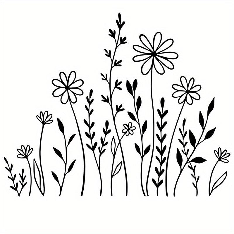 Wildflowers Boho Fun Reflective Car Sticker Plant Lover Gift Idea Bumper Sticker