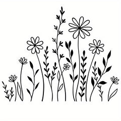 Wildflowers Boho Fun Reflective Car Sticker Plant Lover Gift Idea Bumper Sticker