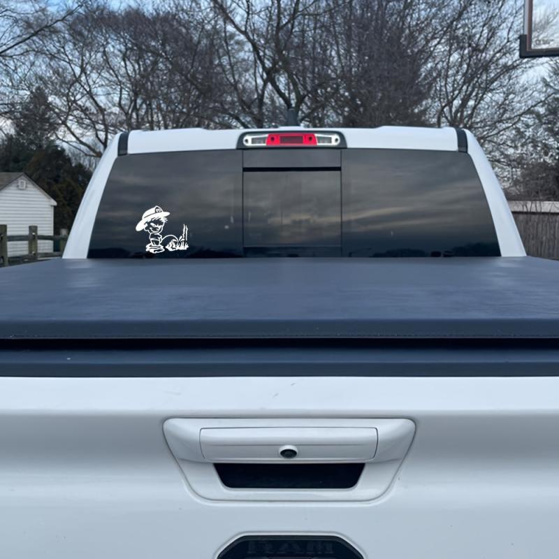 Funny FIREFIGHTER Kid PEE ON FLAME Vinyl STICKER DECAL Waterproof