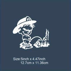 Funny FIREFIGHTER Kid PEE ON FLAME Vinyl STICKER DECAL Waterproof