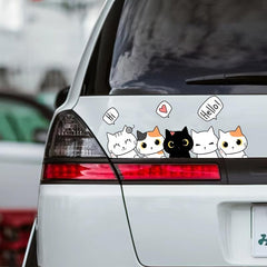 Cartoon Cat Vinyl Stickers for Windows Bumpers Laptops