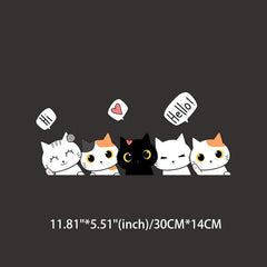 Cartoon Cat Vinyl Stickers for Windows Bumpers Laptops