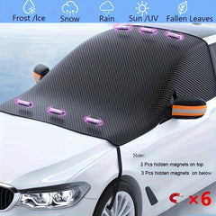 Waterproof Car Windscreen Cover Magnetic Sunshade Snow Cover Reflective Strip