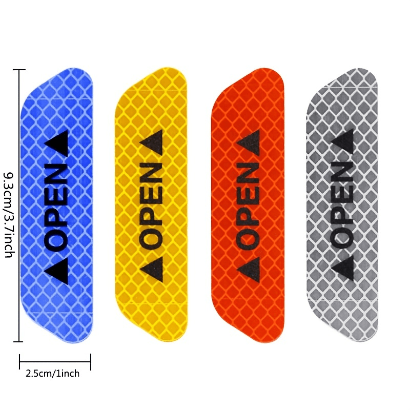 12pcs Car Door Reflective Stickers Safety Visibility Enhancement
