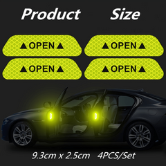 12pcs Car Door Reflective Stickers Safety Visibility Enhancement