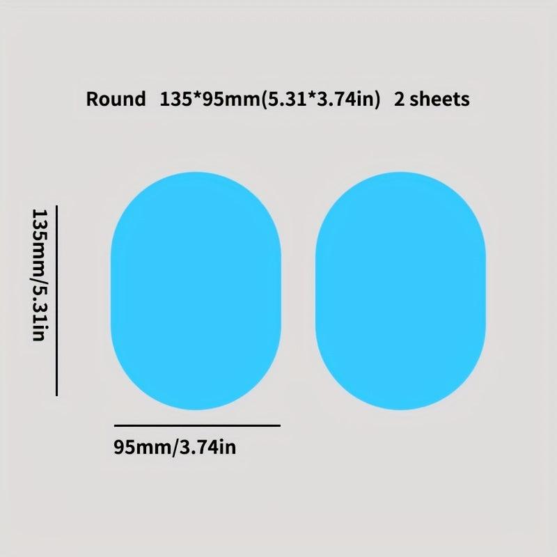 2pcs Car RV Rearview Mirror Rainproof Anti-fog Waterproof Film