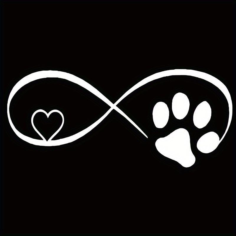 Reflective Dog Love Car Sticker