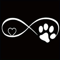 Reflective Dog Love Car Sticker