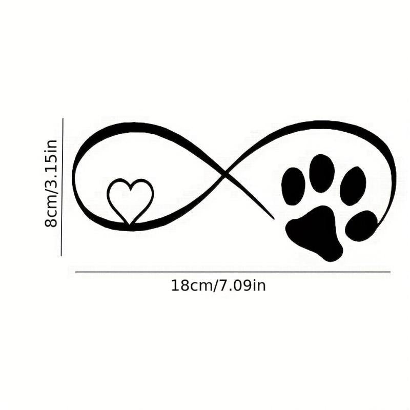 Reflective Dog Love Car Sticker