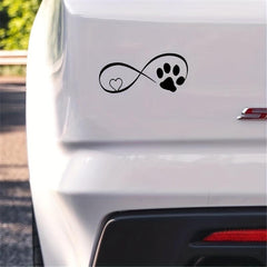 Reflective Dog Love Car Sticker