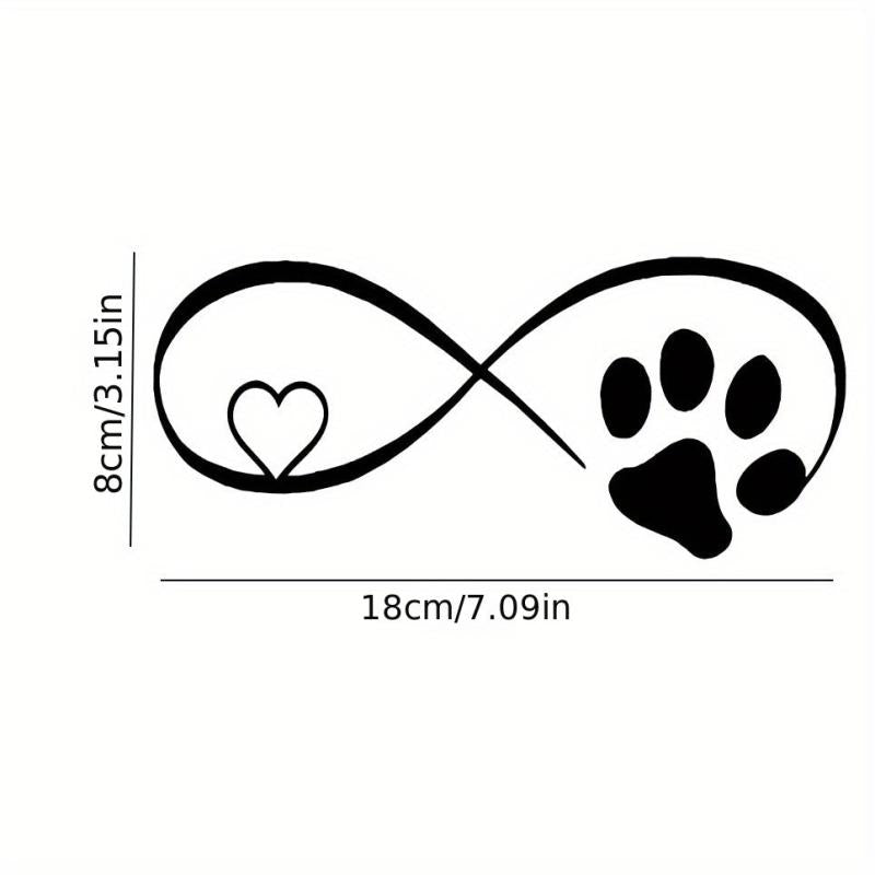 Reflective Dog Love Car Sticker