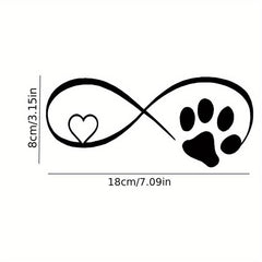 Reflective Dog Love Car Sticker