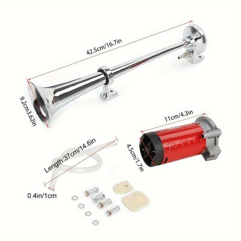 150DB Car Horn Kit 12V Truck Train Air Horn High Zinc Alloy Horn