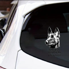 Belgian Malinois Vinyl Decal Sticker For Window Mechelaar Shepherd Dog