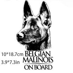 Belgian Malinois Vinyl Decal Sticker For Window Mechelaar Shepherd Dog