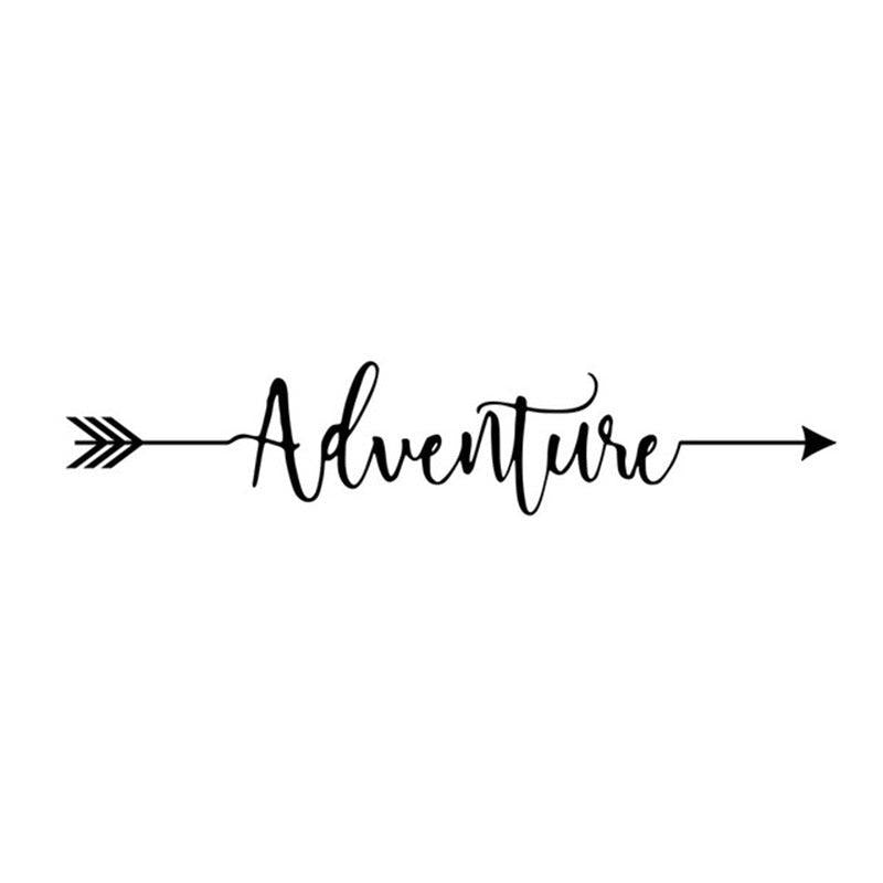 Reflective Body Stickers Adventure English Car Glass Flower Mountain Stickers