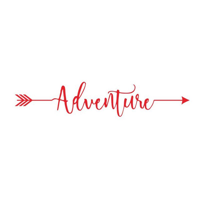 Reflective Body Stickers Adventure English Car Glass Flower Mountain Stickers