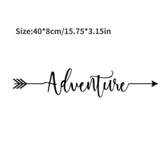 Reflective Body Stickers Adventure English Car Glass Flower Mountain Stickers