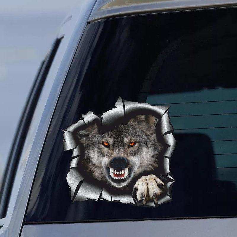 3D Wolf Car Sticker Waterproof Vinyl Decal Car Accessories Decor