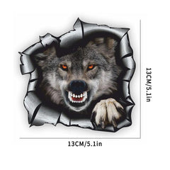 3D Wolf Car Sticker Waterproof Vinyl Decal Car Accessories Decor
