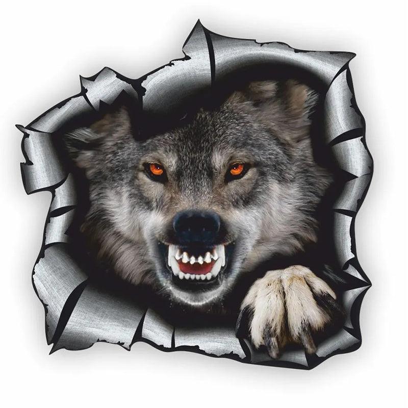 3D Wolf Car Sticker Waterproof Vinyl Decal Car Accessories Decor