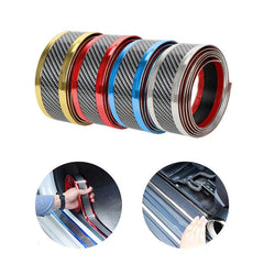 Car Door Sill Protection Strip Carbon Fiber Style Anti-scratch Stickers