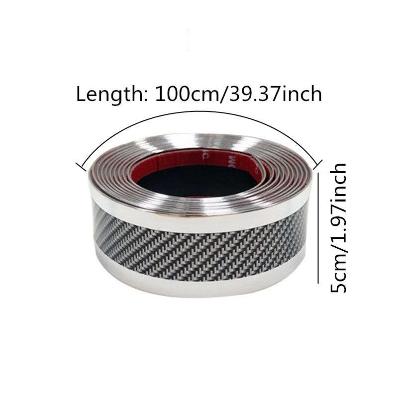 Car Door Sill Protection Strip Carbon Fiber Style Anti-scratch Stickers