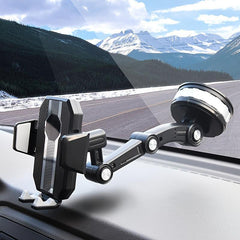 360 Retractable Car Phone Holder Shockproof Mobile Stand