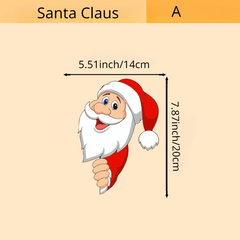 Christmas Festive Window Glass Stickers Santa Claus Car Stickers