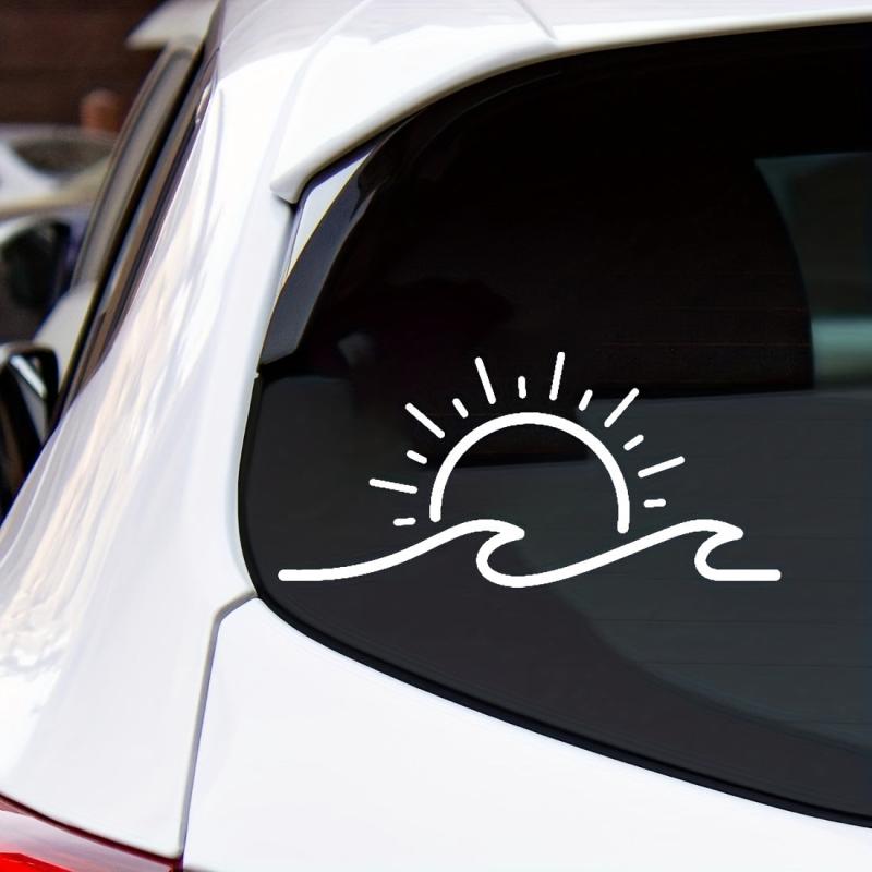 Sun & Wave Vinyl Stickers for Bumper or Notebook
