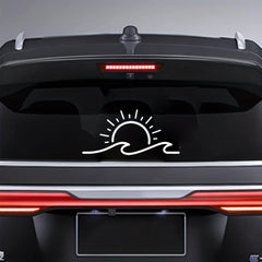 Sun & Wave Vinyl Stickers for Bumper or Notebook