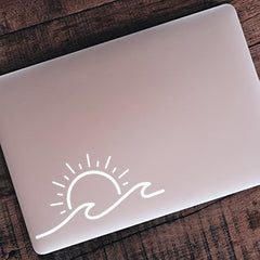 Sun & Wave Vinyl Stickers for Bumper or Notebook