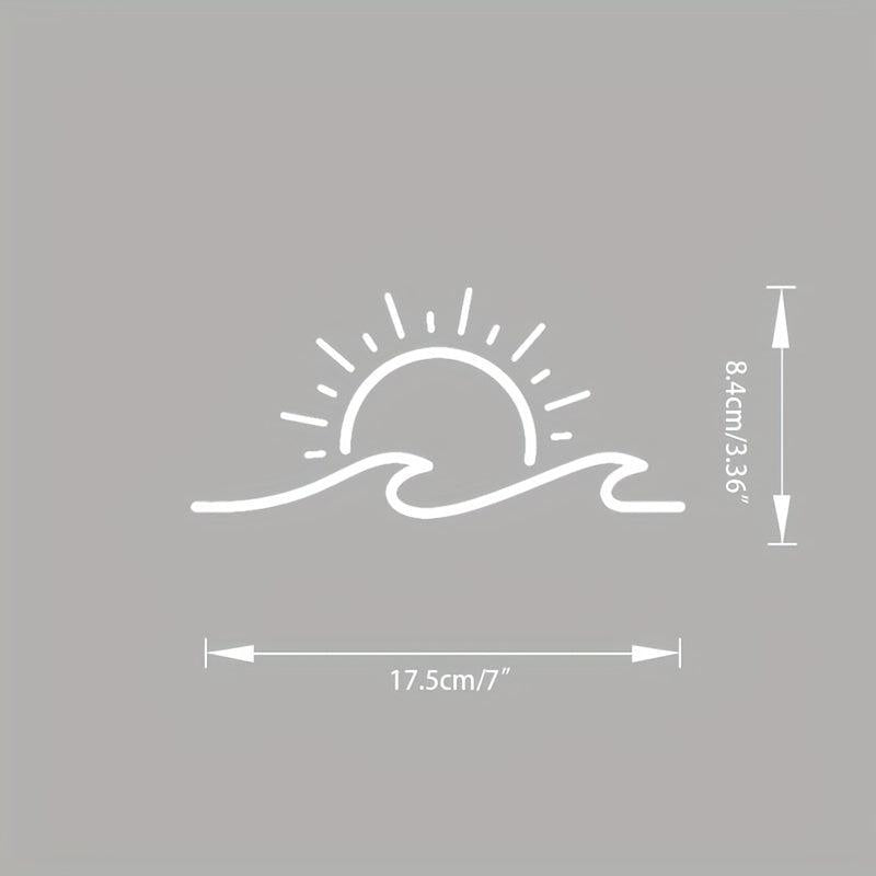 Sun & Wave Vinyl Stickers for Bumper or Notebook