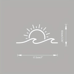 Sun & Wave Vinyl Stickers for Bumper or Notebook