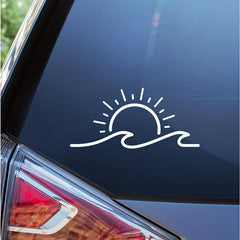 Sun & Wave Vinyl Stickers for Bumper or Notebook