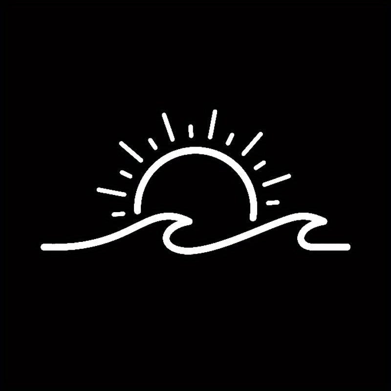 Sun & Wave Vinyl Stickers for Bumper or Notebook