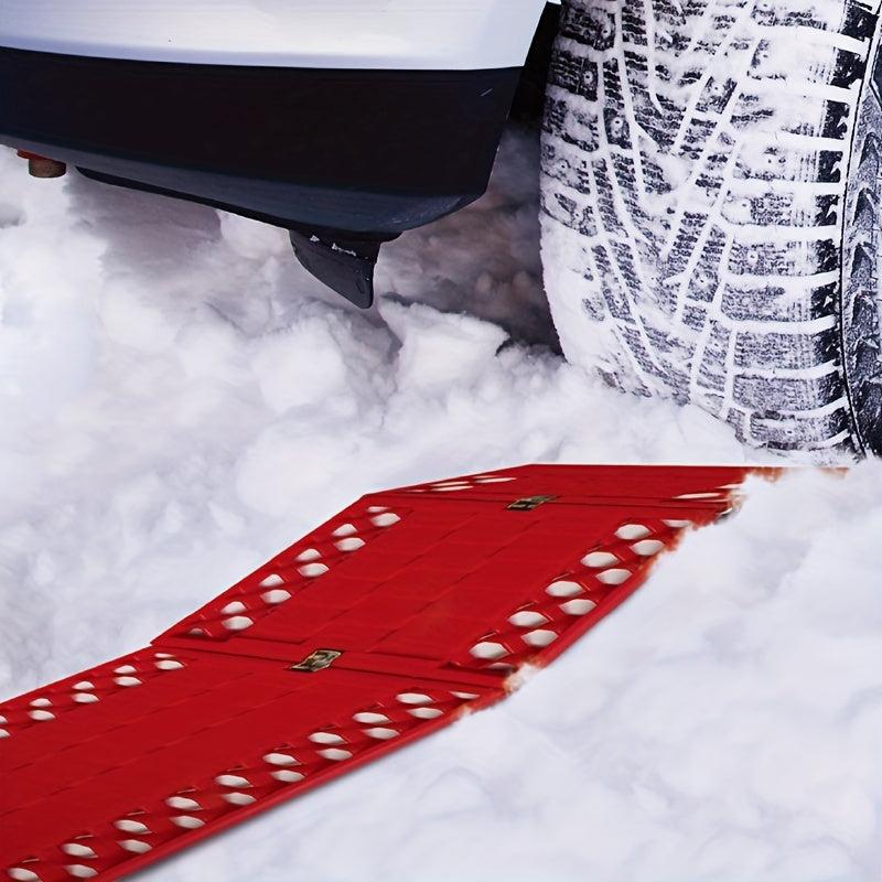 2pcs Car Escape Board Anti-skid Road Trip Snow Mud Tire Emergency Self-rescue