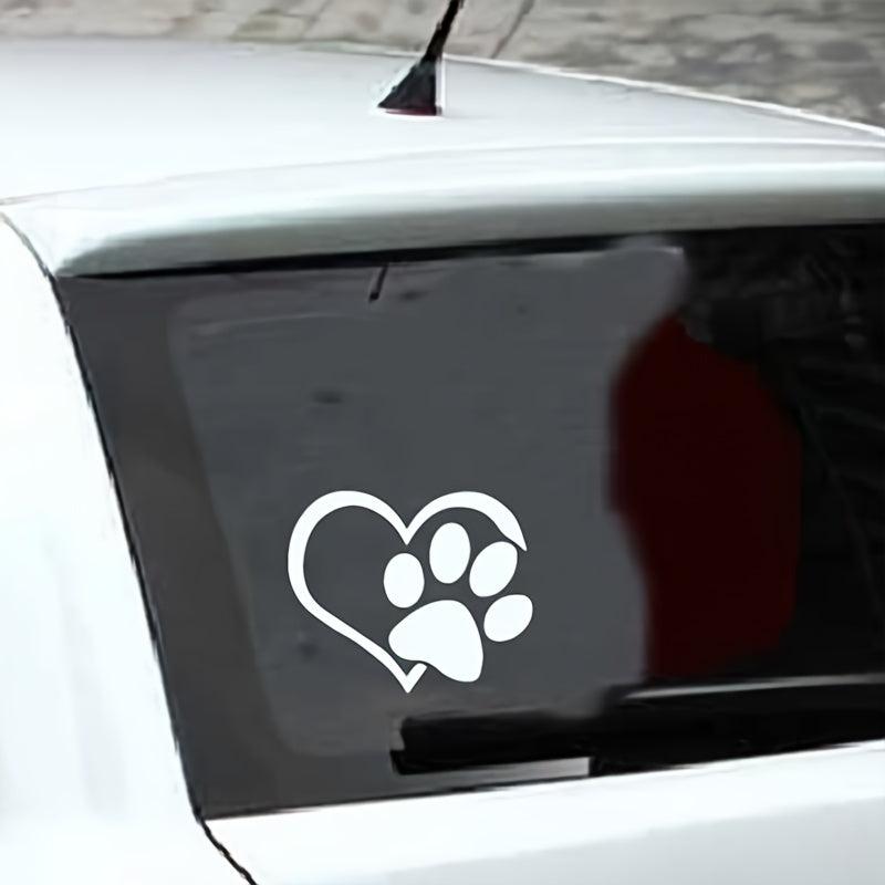Gradient Heart Paw & Dog Footprint Stickers