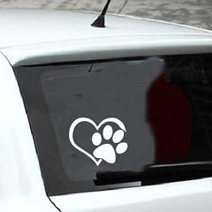 Gradient Heart Paw & Dog Footprint Stickers