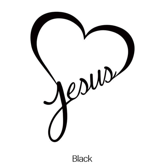Reflective JESUS HEART Vinyl Car Decal Sticker