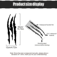1pc Reflective Monster Claw Scratch Stripe Headlight Decal Car Stickers