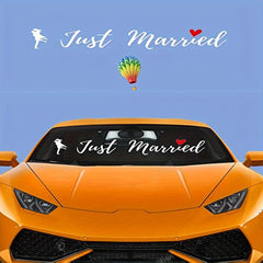 Just Married Car Decals Window Stickers Wedding Decorations