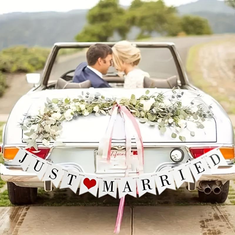 Just Married Car Decals Window Stickers Wedding Decorations