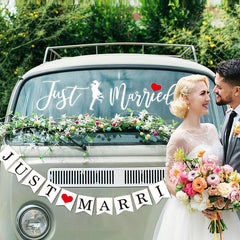 Just Married Car Decals Window Stickers Wedding Decorations