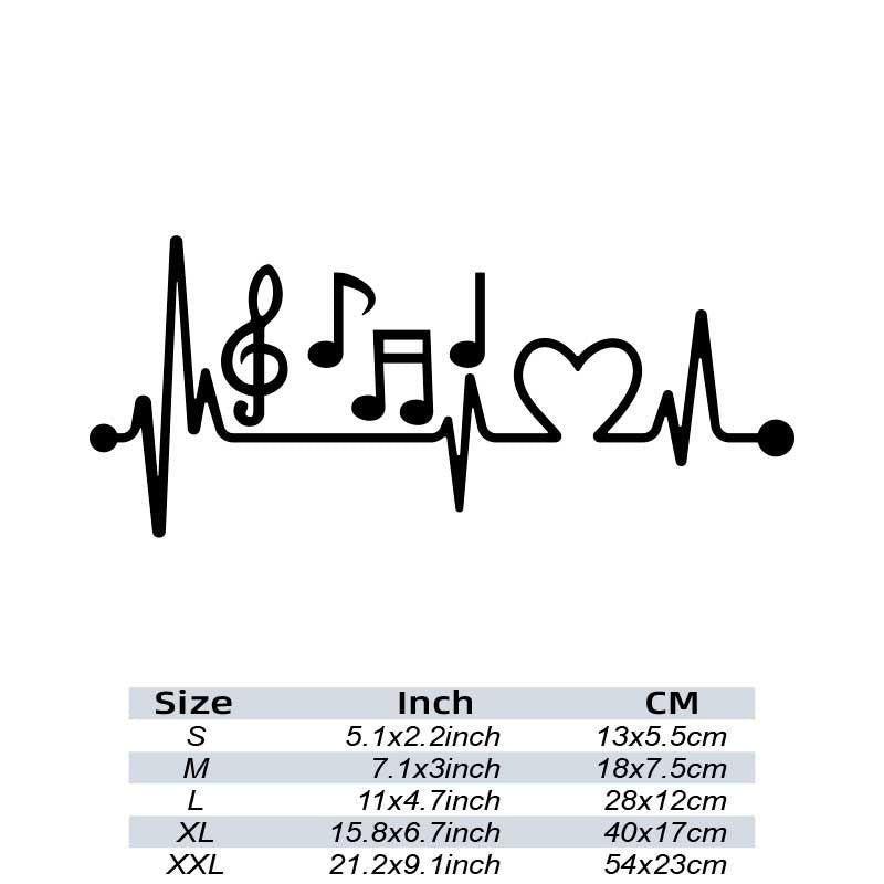 Heartbeat Music Car Stickers for Car Styling Decoration